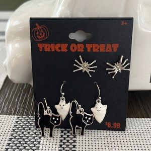 NEW Girls Teens Women’s Halloween Costume Jewelry Earrings Ghost Spiders Cats